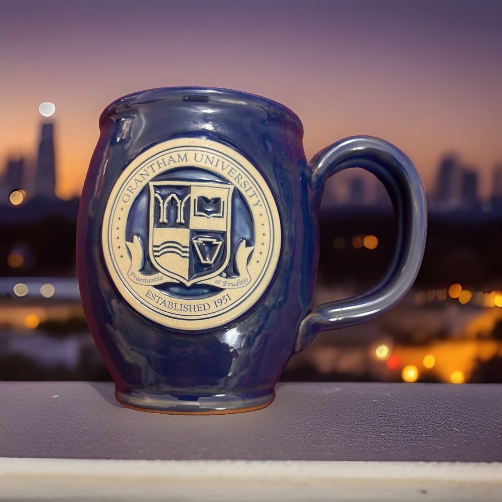 Grantham University Stoneware Mug Coffee Cup Deneen Pottery U.S.A. 2013 Artisan